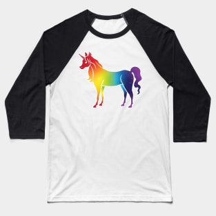 Rainbow Unicorn Baseball T-Shirt